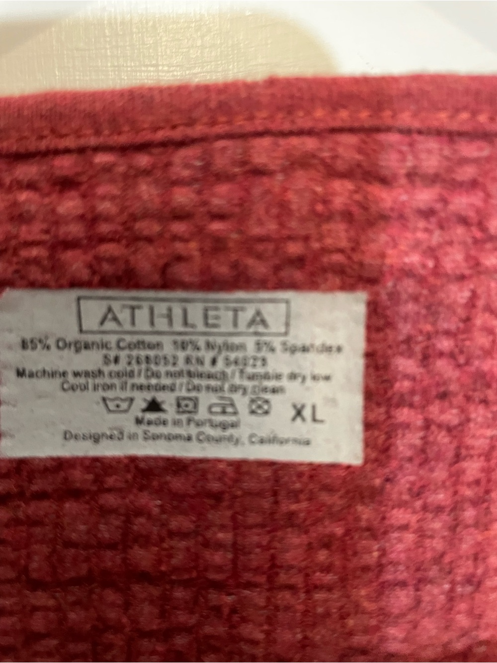 Athleta Ruched Momentum Tank Top - Burgundy XL yoga athletic - Picture 3 of 3